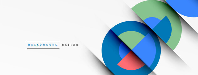 Obraz premium Geometric design abstract background - circles squares