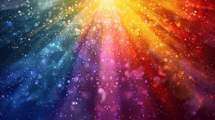 Radiant Colorful Rainbow Light Burst Background