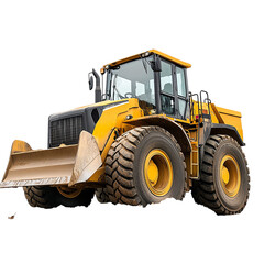 Fototapeta premium Powerful Yellow Bulldozer Loader Equipment for Heavy-Duty Construction