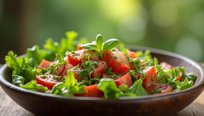 Gourmet Mixed Green Salad with Fresh Herbs for a Delightful and Healthy Dining Experience