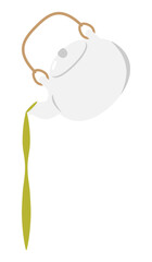 白い急須のイラスト