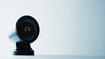 modern black web camera on a white background