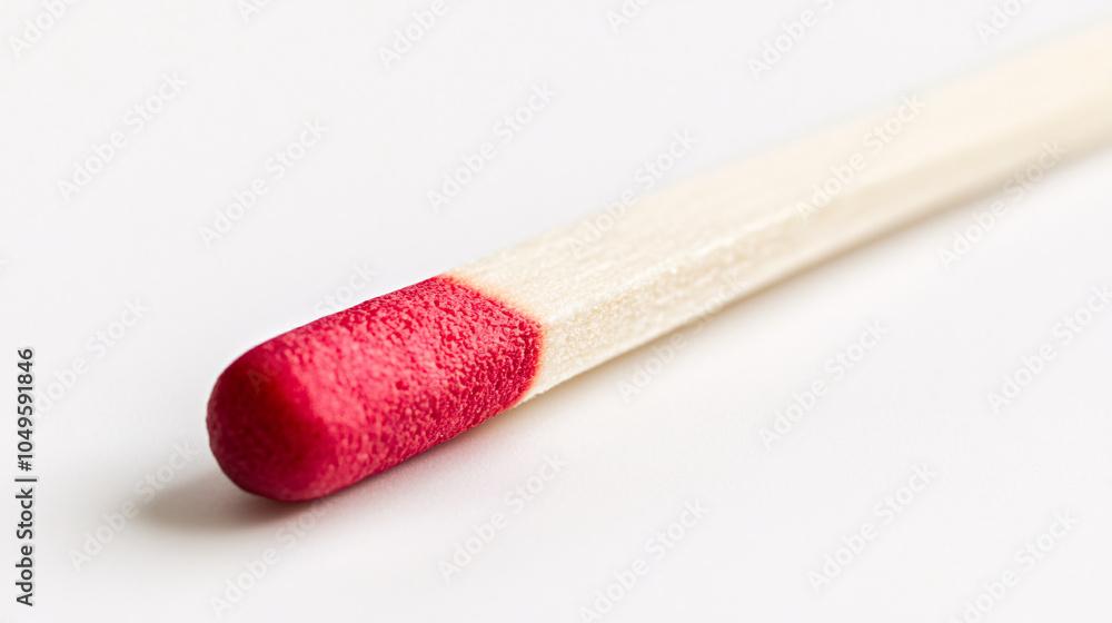 Wall mural close up of red matchstick head on white background