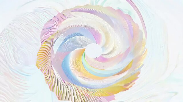 abstract spiral pattern rotates transforms vibrant colors white background beauty Fibonacci fractals mesmerizing 4K quality revolve fractal staircase rotating light lix optical illusion