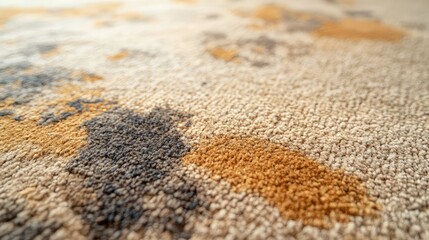Stained and Scuffed Carpet Close-Up