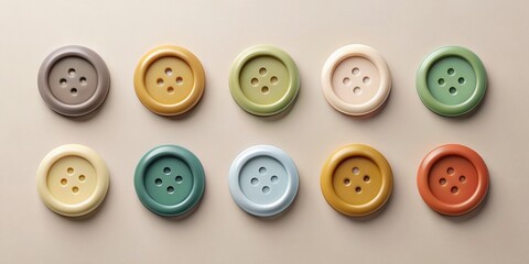 Minimal Colorful Button Designs with Shadow Effects for Modern User Interfaces