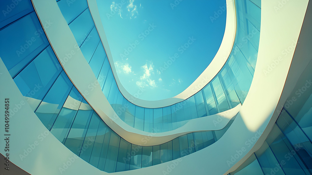 Aufkleber modern architectural design featuring clean lines and sharp angles in a contemporary urban setting