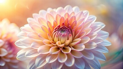 Fototapeta premium A close-up of a blooming flower with delicate petals and soft colors, petals, innocence, purity, bloom