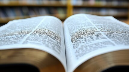 Fototapeta premium Open Bible with Passage in Focus