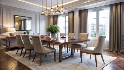 dining room with fireplace