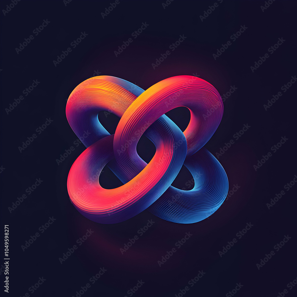 Aufkleber bold infinity symbol with gradient colors creating a serene visual impact