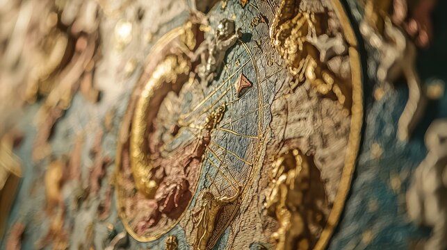 Celestial Zodiac Map Close-Up Detail