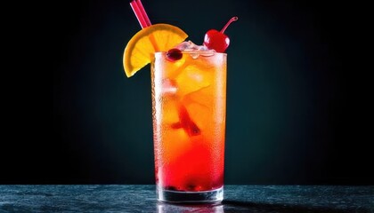 madras drink on black background