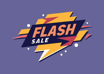 A dynamic and eye-catching badge announcing a flash sale, perfect for e-commerce websites, social media posts, or email marketing campaigns.