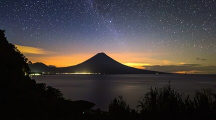 Captivating Mountain Silhouette at Dusk