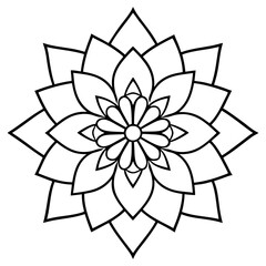 Mandala design | isolated vector illustration on white background