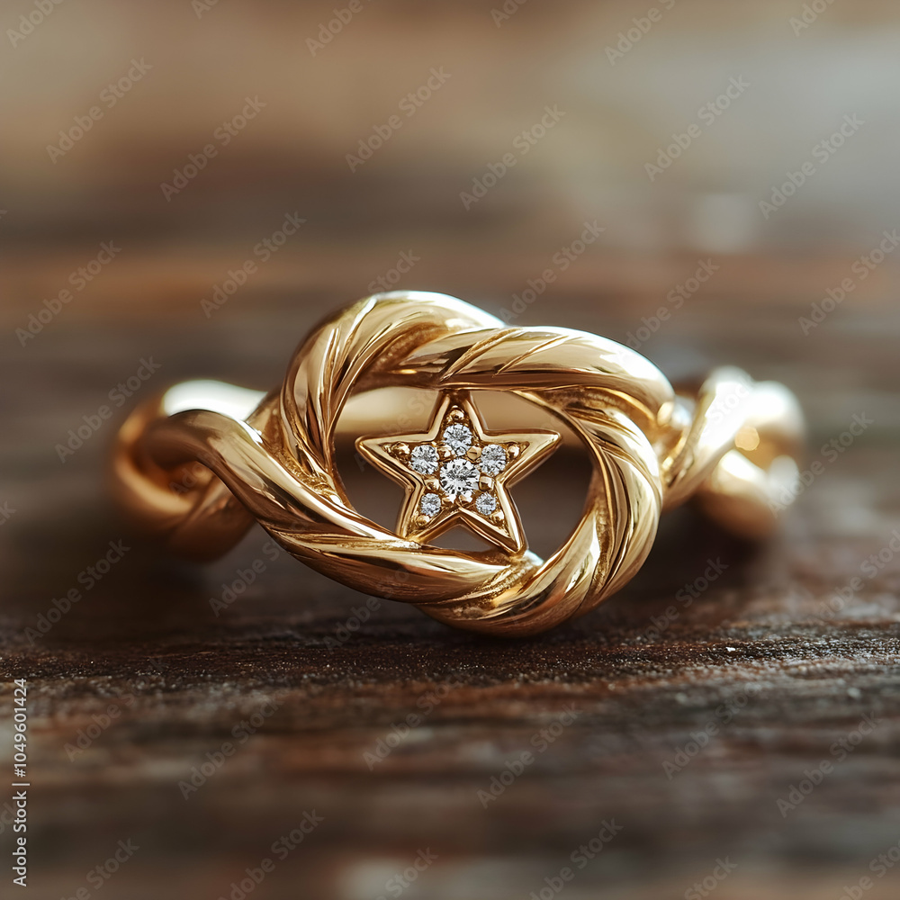 Poster infinity loop entwined with small star symbolizing hope and continuity in abstract design