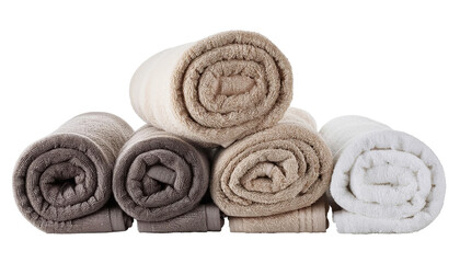 Fototapeta premium brown rolled towels for clip art and element