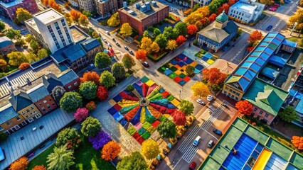 October Down Syndrome Awareness Month Architectural Photography with Colorful Displays and Community Engagement