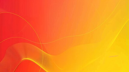 Abstract Yellow and Red Gradient Background with Subtle Waves