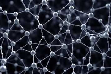 Naklejka premium _ - The web-like structure of molecular bonds.