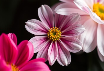 Obraz premium Flower Profiles Close up of flowers with photogram creating flow