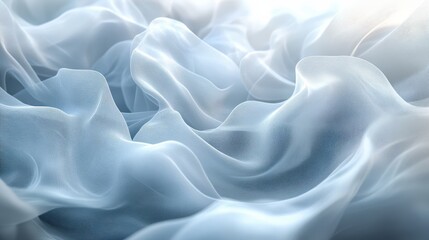 Obraz premium Soft Gray Waves on Minimalist White Background