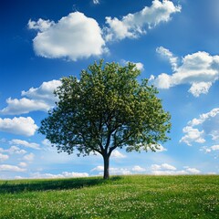 young tree and beautiful sky