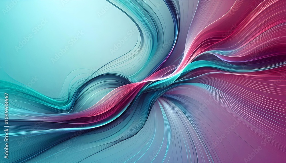 Poster elegant abstract gradient of turquoise and fuchsia colors background