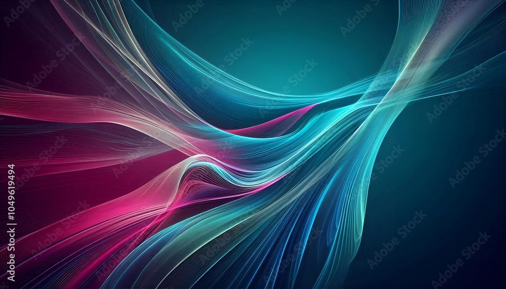 Poster elegant abstract gradient of turquoise and fuchsia colors background