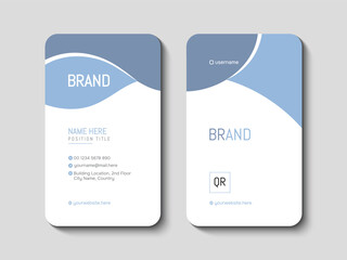 Modern vertical business card design template