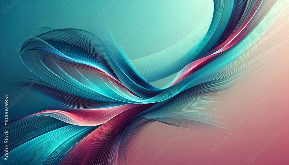 Poster elegant abstract gradient of turquoise and fuchsia colors background