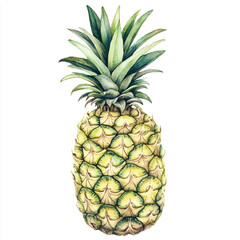 Fototapeta premium Pineapple fruit watercolor clipart illustration