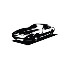Obraz premium Kitt knight rider vintage. isolated white background shown from the side. premium vector design. best for logo, badge, emblem, icon, sticker design.
