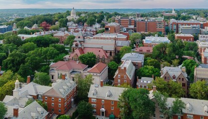 Brown University campus on College Hill, Providence, Rhode Island, United States.