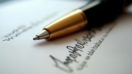 Fototapeta premium Businessman Signing Contracts Close Up