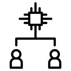 Obraz premium Artificial intelligence icon illustration vector