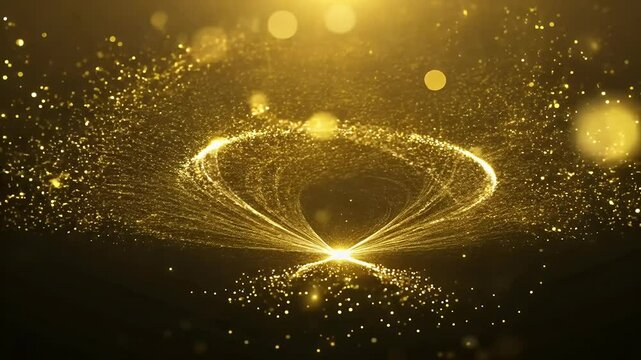 dazzling display golden stars particles designed event backgrounds perfect logo titles award shows ddings anniversaries corporate presentations 4K awards ceremony particle presentation