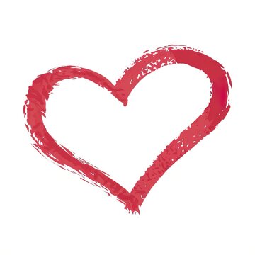recommend clip art: Vibrant Hand-Drawn Heart in Red Color