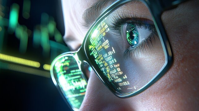 Graphs and charts represent financial strategy and analytical thinking from the perspective of a business professional.