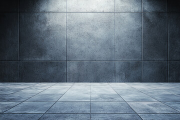 Highresolution black wall with light on top edge, ultraHD 8K