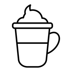 coffee glass outline icon