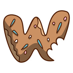 Sweet Alphabet letter W
