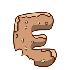 Sweet Alphabet letter E
