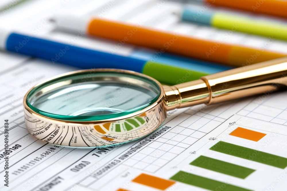Poster a magnifying glass and statistical analysis are used to collect and analyze data. growth charts are 