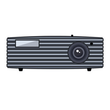 black projector front view isolated clip art preview