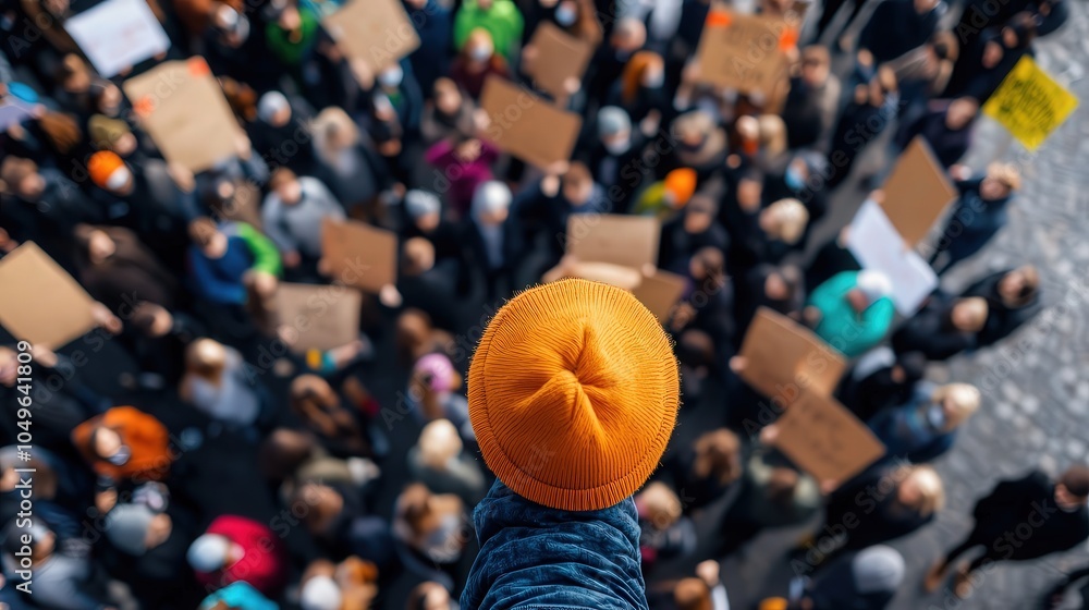 Aufkleber perspective of protest a unique viewpoint capturing collective voices and actions in unity