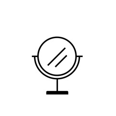 Desk globe outline icon. Geographical globe sign icon isolated with white background.