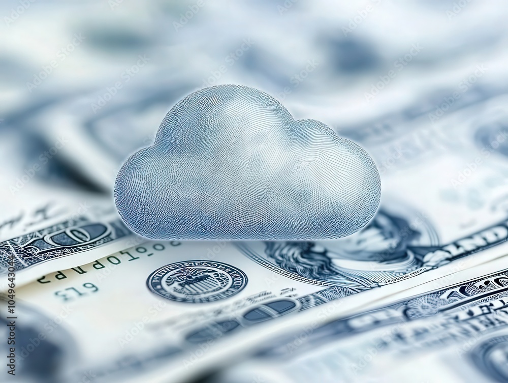 Poster exploring the intersection of finance and cloud technology in modern business practices