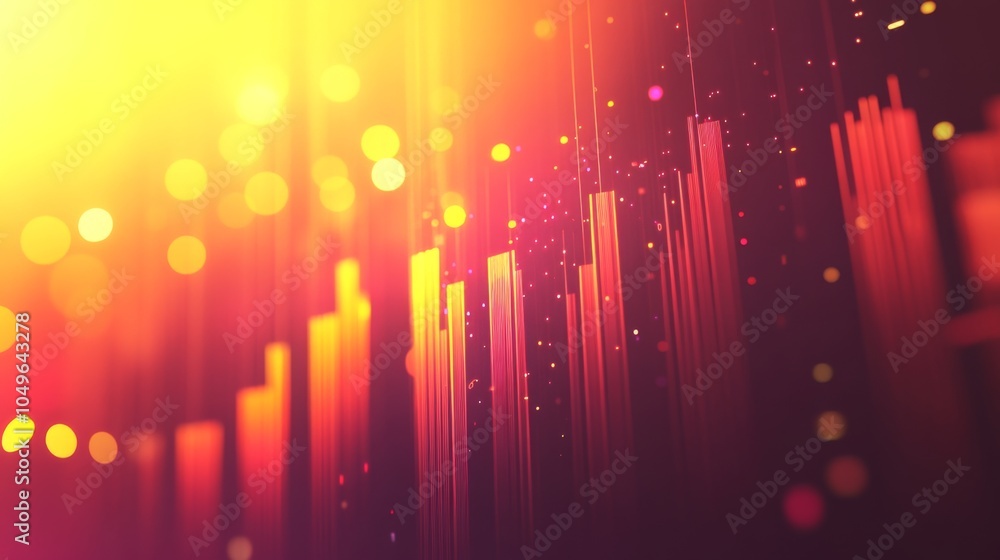 Poster dynamic technology elements on bright isolated background